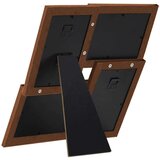vidaXL Okvir za 4 fotografije (13 x 18 cm) tamnosmeđi MDF | shoptok.hr