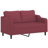 Maison Chic kavč - Sofa - Kanape dvosed vinsko rdeč 140 cm blago, (21727075) Cene