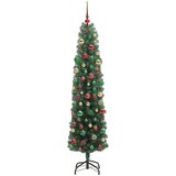 vidaXL Umestno božično drevo Zelena 210 cm PVC in Jeklo in Plastika | Shoptok.si