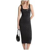 Michael Kors Dolge obleke METALLIC MK SQ NK DRS Črna Cene
