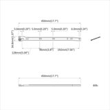  Klizač za ladice 2 pcs Bijelo 450 mm Čelik | shoptok.hr