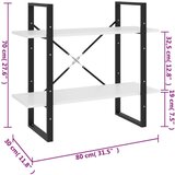 vidaXL ormarić za knjige s 2 razine smeđi 80x30x70 cm masivna borovina | shoptok.hr