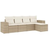 Maison Chic Seti vrtnega pohištva - Vrtna garnitura - Vrtni pohištvo set 5-delna z blazinami bež poli ratan, (21815482) | Shoptok.si