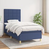 The Living Store Box spring postelja z vzmetnico moder 90x190 cm blago - Box Spring Postelja, (21514490) | Shoptok.si