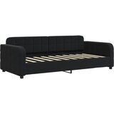  Dnevni krevet na razvlačenje s ladicama crni 90 x 190 cm baršun | shoptok.hr