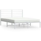 vidaXL Metalni okvir za krevet s uzglavljem bijeli 120 x 190 cm | shoptok.hr