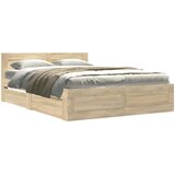  Krevetna konstrukcija s uzglavljem 2 pcs Sonoma 137 x 188 cm | shoptok.hr