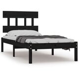  Za krevet od masivnog drva crni 100 x 200 cm | shoptok.hr