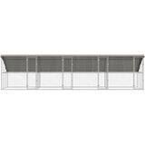  Kućica za pse 4 pcs Srebrno 8 x 2 x 2 m Pocinčani čelik | shoptok.hr