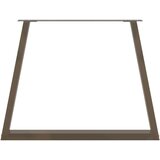  noge jedilne mize v-oblika 2 kosa naravno jeklo 100x(72-73,3)cm | Shoptok.si