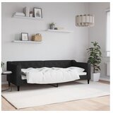 vidaXL Raztegljiva postelja črna 80x200 cm blago | Shoptok.si