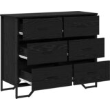 Komoda Crni hrast 91x35.5x74.5 cm Inženjersko drvo | shoptok.hr