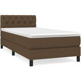  Box spring postelja z vzmetnico temno rjava 80x200 cm blago, (20846856) | Shoptok.si