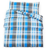  Set posteljine za poplun plavo-sivi 155x220 cm pamučni | shoptok.hr