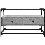 TV ormarić sa staklenom površinom boja hrasta 80x35x51 cm drvo | shoptok.hr