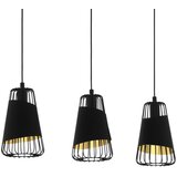 Eglo Austell viseća lampa 3xE27, 76,5 cm, crna/zlatna, 49448 | shoptok.hr