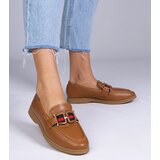 Gemre Brown eco-leather moccasins with Kalenda ornament | Shoptok.si