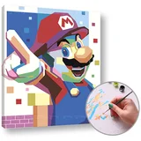  Slikanje po številkah SUPER MARIO | nizka težavnost | nizka težavnost