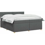  Boxspring krevet s madracem Tamnosiva 200 x 200 cm Tkanina | shoptok.hr