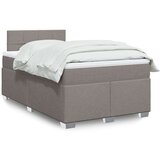 vidaXL Box spring postelja z vzmetnico taupe 120x190 cm blago | Shoptok.si