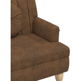 vidaXL klupa s naslonom smeđa 113x64 5x75 5 cm umjetna brušena koža | shoptok.hr