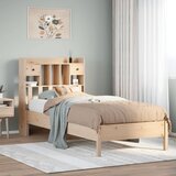  Krevet s regalom za knjige bez madraca 90x200 cm od borovine | shoptok.hr