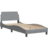 vidaXL Posteljni okvir z vzglavjem svetlo siv 90x200 cm blago | Shoptok.si