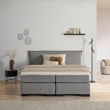 MID.YOU POSTELJA BOXSPRING 180 cm x 200 cm , leseni material antracit, siva, bež, ekru | Shoptok.si