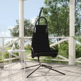 Maison Chic Vrtni gugalni stoli - Stol za vrt z blazino črno oxford blago in jeklo JS274, (21878078) | Shoptok.si