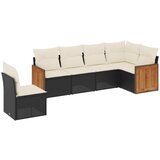  The Living Store Vrtna sedežna garnitura 6-delna z blazinami črna poli ratan - Vrtna Sedežna Garniture, (21449579) | Shoptok.si