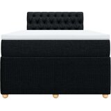 vidaXL Box spring postelja z vzmetnico črna 120x190 cm blago | Shoptok.si
