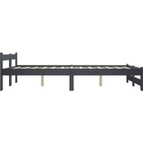  Okvir za krevet od masivne borovine tamnosivi 160 x 200 cm | Eponuda.com