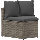  Set sofe 2 pcs Siva Solidno drvo akacije i poli ratan | shoptok.hr