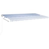  Automatska tenda sa senzorom LED 600x350 cm plavo-bijela | shoptok.hr