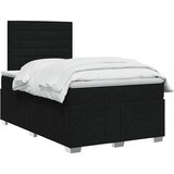  Boxspring krevet s madracem Crna 120 x 200 cm Tkanina Slike
