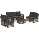 vidaXL Vrtna sedežna garnitura 8 pcs Siva poli ratan, (5000270533) | Shoptok.si