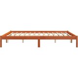 vidaXL Posteljni okvir voščeno rjav 200x200 cm trdna borovina | Shoptok.si