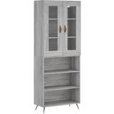 MAISON CHIC Visoka Komoda - Predalnik siva sonoma 69,5x34x180 cm inženirski les, (21719886)