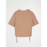 Sinsay Pamučna bluza s podesivim naborima | shoptok.hr