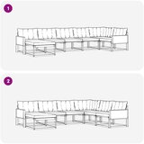  Set vanjskih sofa 7 kom. Prirodna i crna Čvrsto drvo akacije | shoptok.hr