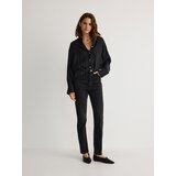 Reserved Slim fit traperice - crno | shoptok.hr