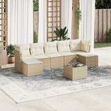vidaXL 8-dijelni set vrtnih sofa od poliratana s jastucima bež | shoptok.hr