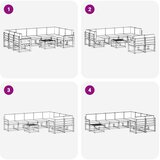  Set vanjskih sofa s jastukom 10 pcs Prirodna i antracit | Eponuda.ba
