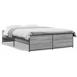  Okvir kreveta boja hrasta 135x190cm konstruirano drvo i metal