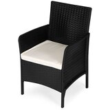 Multi Garden set od 2 vrtne fotelje s jastucima za balkon, terasu i vrt, crne boje | shoptok.hr