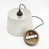  visilica na lanku AIDA 1xE27/60W/230V prečnik 25 cm hrast/orah/bela | Eponuda.com