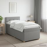  Boxspring krevet s madracem Svjetlosiva 90 x 190 cm Tkanina | shoptok.hr