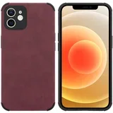 Case, združljiv z Apple v Burgund Purple - Zaščitni pokrov iz silikona TPU z plemenito umetno seminsko hrbet, (20593860)