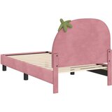  Otroški posteljni okvir z vznožjem Roza 80 x 160 cm Žamet, (5000104603) | Shoptok.si