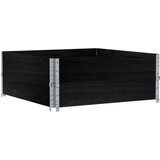 vidaXL Paletni okvirji 2 kosa črni 100x100 cm trdna borovina | Shoptok.si